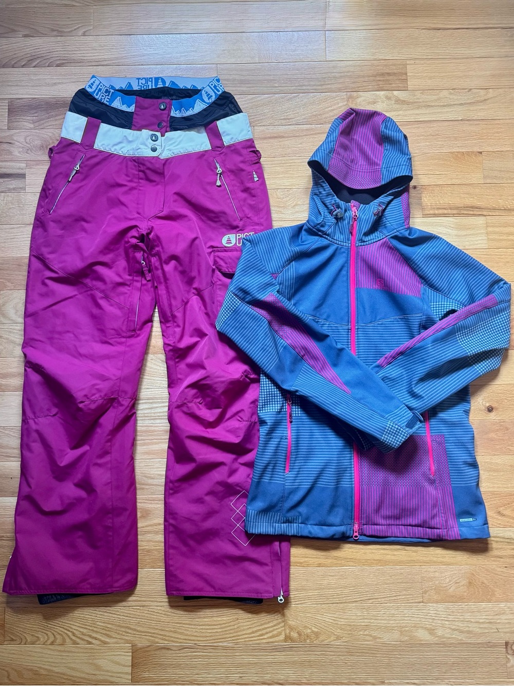 Salomon Women’s Snow/Ski Jacket, Size M, and Picture Organic Snow Pants, Size L